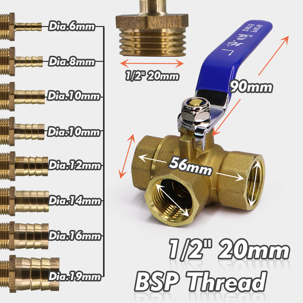 Brass Tee Ball Valve Adapter 6 - Spoke Nipple Brass 评论和价格